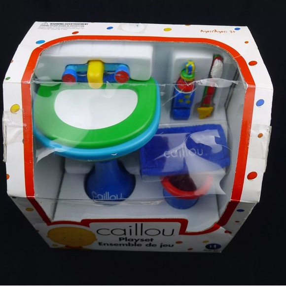 caillou Other - Caillou Doll Size Playset Ready For Bed Irwin Toy Sealed Box 2001